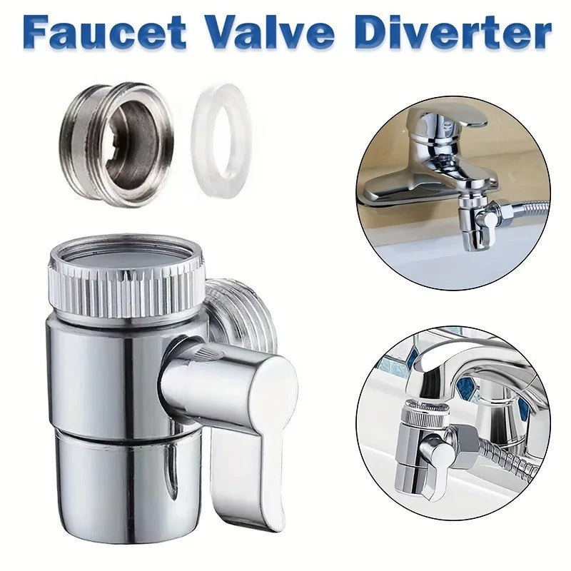 Universal  Faucet Switch Adapter Kitchen Sink Splitter Diverter Valve Water Tap Connector For Toilet Bidet Shower Bathroom