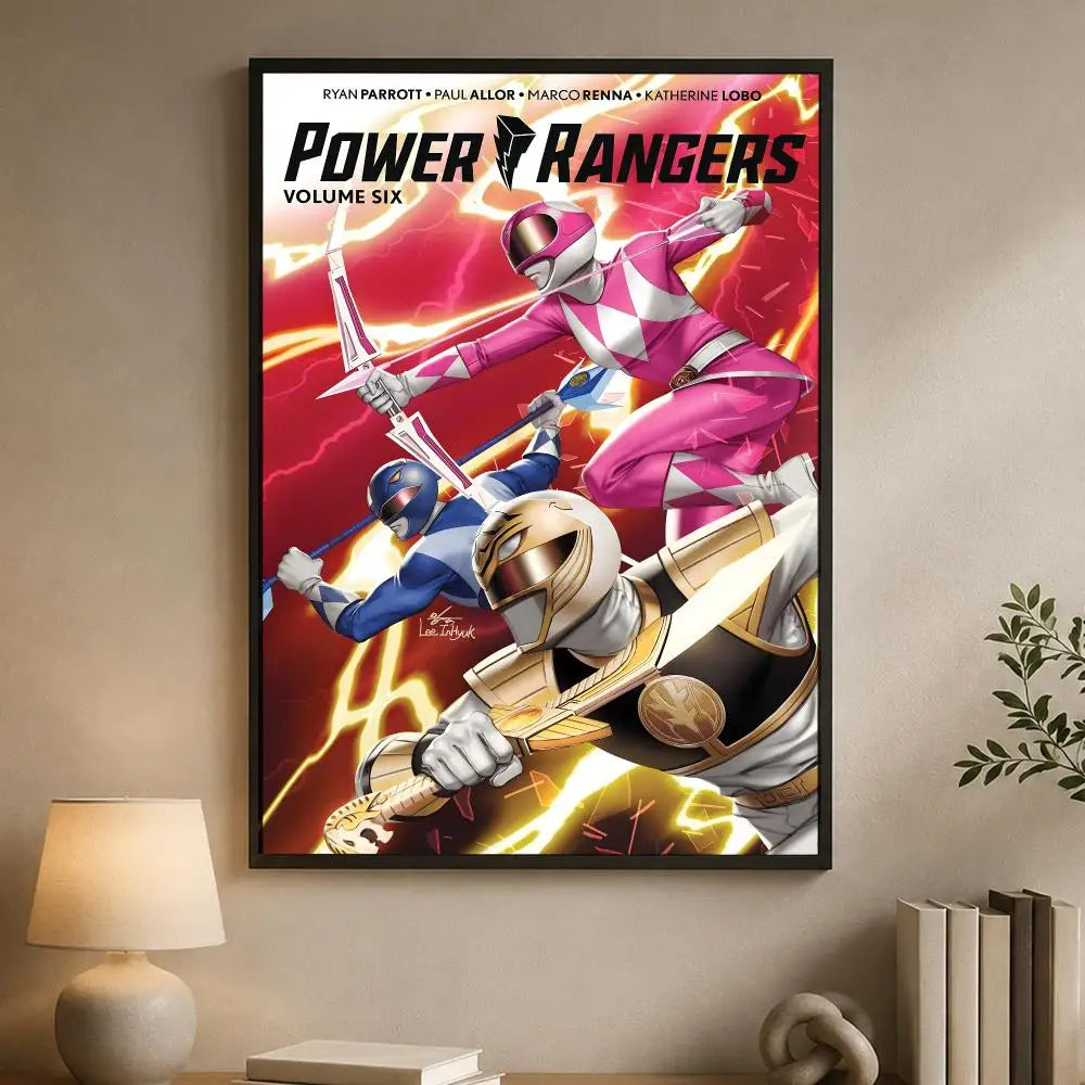Mighty Morphin Power Rangers Poster PP Paper Decorative Wall Art for Living RoomsBedrooms Bars Cafes Stylish Home Decor Gift