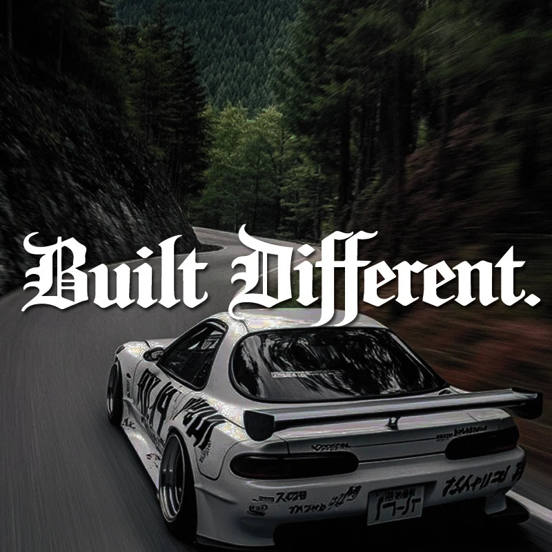 Built Different Vinyl Decal, Stylish Personality Waterproof Decal for JDM Sport Car Auto Window Decor