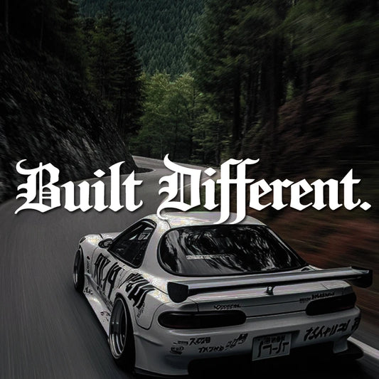 Built Different Vinyl Decal, Stylish Personality Waterproof Decal for JDM Sport Car Auto Window Decor