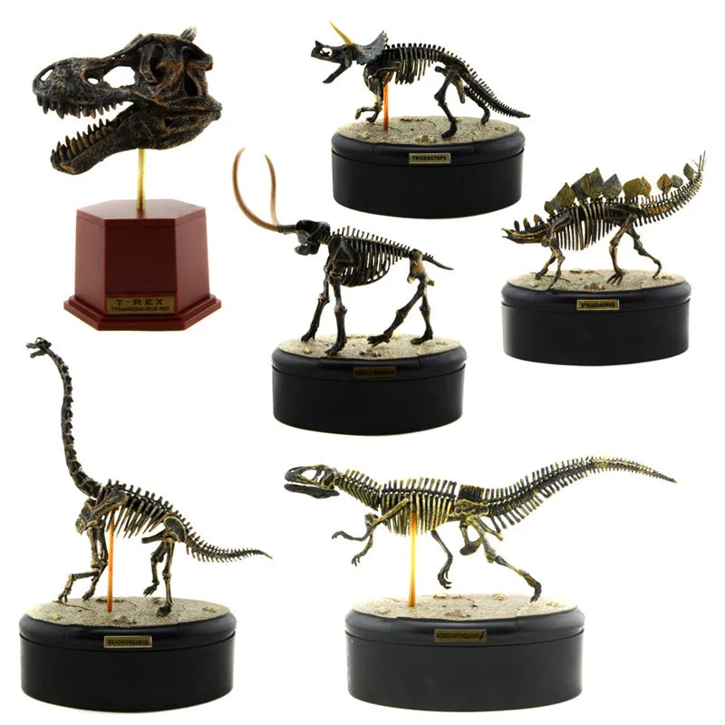 Dinosaur Skeleton Fossil ABS Assembly Dinosaurs Toys Model Building Kits Collection Jurassi Park T-rex Skull Decoration Crafts