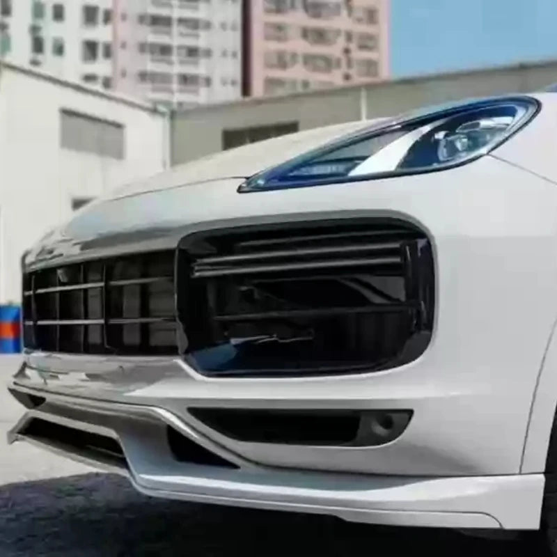 PP Material Front Bumper Assembly for Porsche Cayenne 18-23 Upgraded to Turbo Style Car Bumper Body Kit