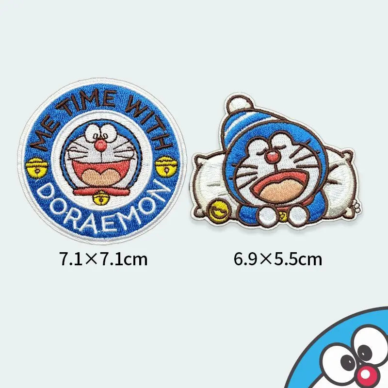 Doraemon Embroidered Fabric Patch Cute Fashionable Personalized Creative Simple Kawaii Ripped Patch Gift for Friend's Birthday