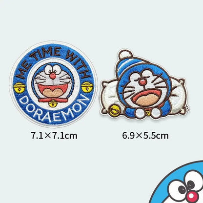 Doraemon Embroidered Fabric Patch Cute Fashionable Personalized Creative Simple Kawaii Ripped Patch Gift for Friend's Birthday
