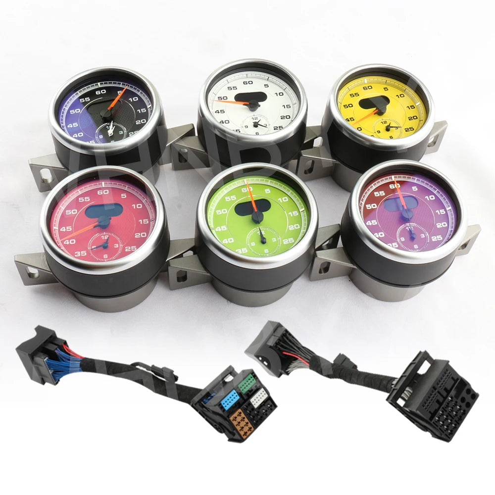 Car Stopwatch for Porsche Cayenne 958 10-17 Clock Chrono Watch Dashboard Cover Modified Car Interior Accessories Stopwatch Clock