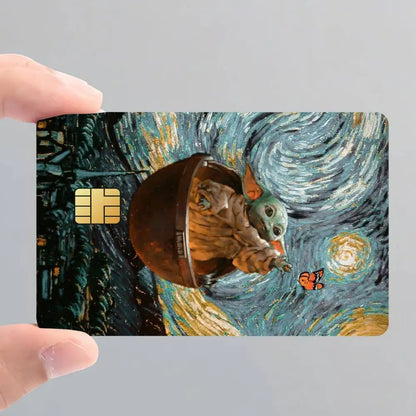 S-Star Wars Baby Yoda Credit Card Skin Stickers for Bank Card Bus Metro Card Sticker Waterproof Gift