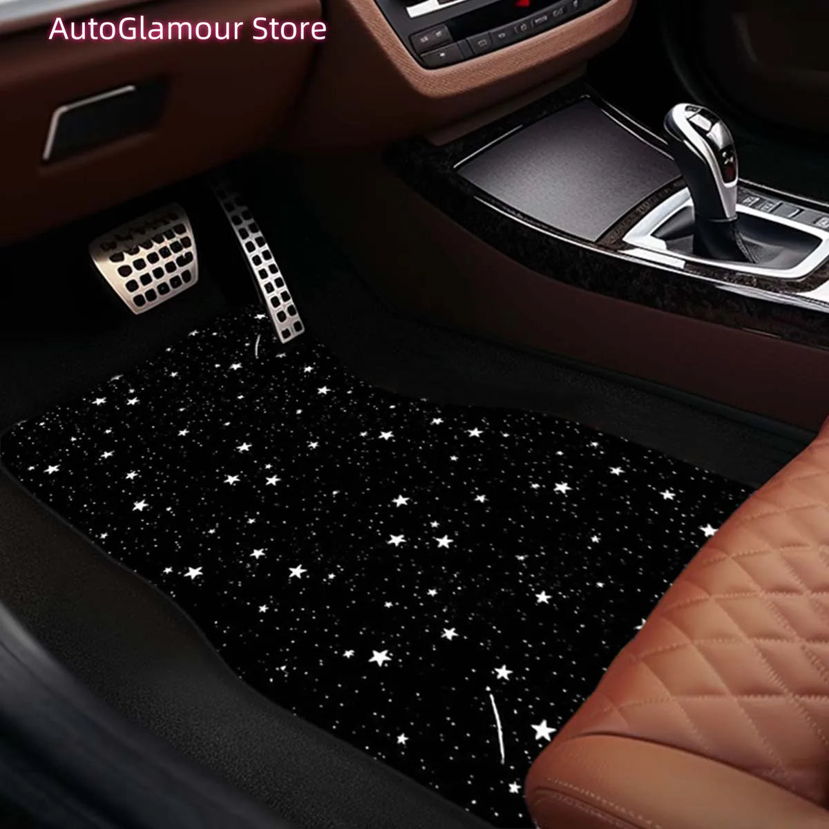 [Starry Sky Theme SUV Car Mats] 2D.4pcs Starry Sky Theme Style Elements Universal SUV Car Mats, Suitable for All Vehicles' Front