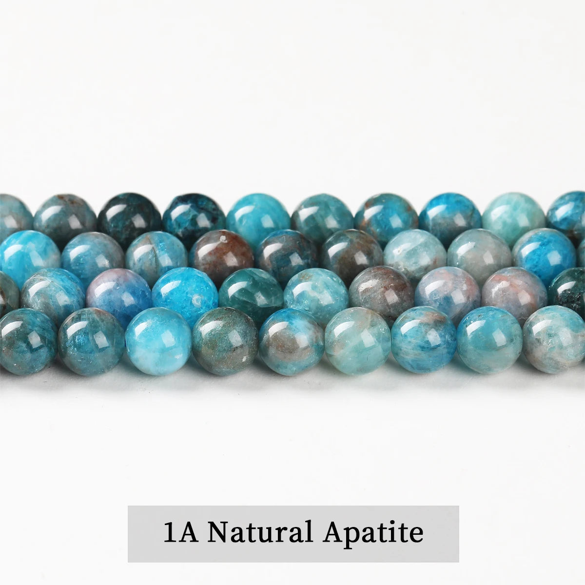 Natural Apatite Stone Bead Round Loose Spacer Blue Gems Bead for Jewelry Making DIY Bracelet Necklace Accessroies 4 6 8 10mm