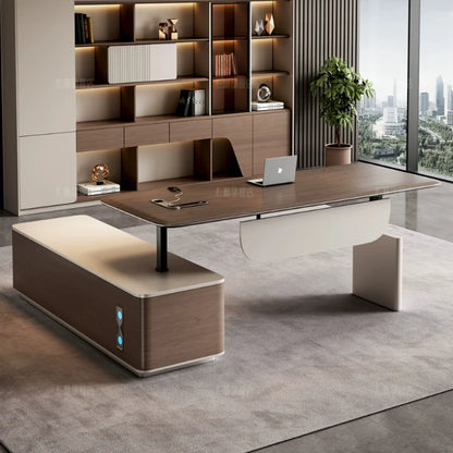 High-End Smart Electric Standing Desk Executive Height Adjustable Office Desk with Modern Minimalist Design for CEO Offices