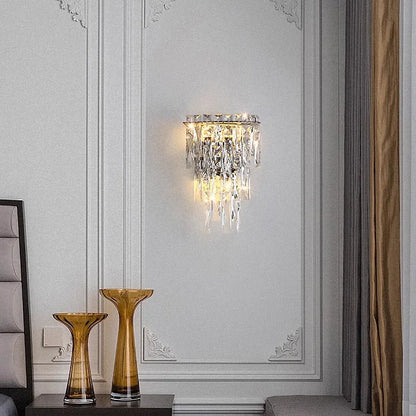 Hotel Lobby Modern Corridor Crystal Wall Lamp Bedroom Staircase Indoor Lighting Villa Duplex Living Room Background Decor Home