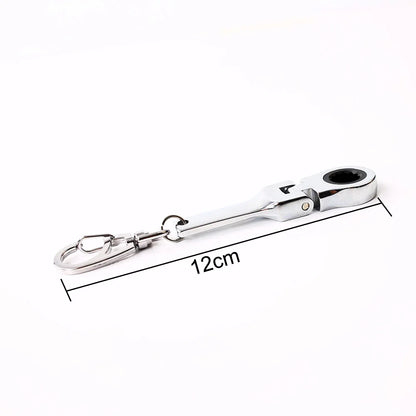 Tuningkeychains JDM Car Auto Tuning Parts 10mm Ratchet Wrench Keychain Keyring Key Ring Metal