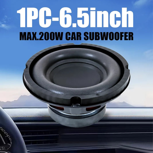 Car Subwoofer 6.5 inch 200W Audio Bass Speaker Car Component Stereo Modification for Car & Home Theater System Upgrade Woofer