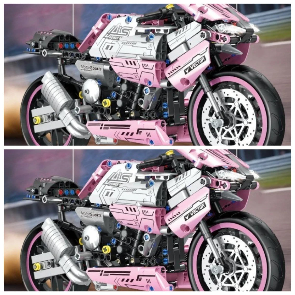 M1000RR Motorcycle Is Compatible with Lego Building Block Machinery Group, and It Is Difficult To Assemble Toy Locomotive Model.