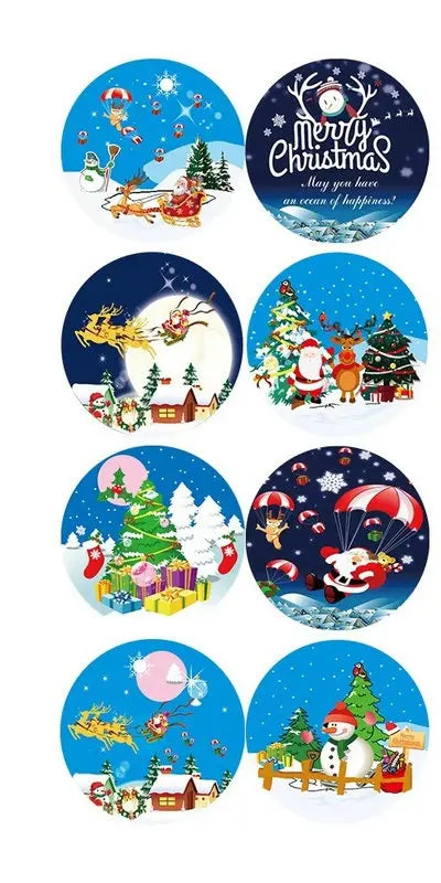 Christmas gift stickers decorative sealing sticker Merry Christmas Reward Self-adhesive labels  Day party