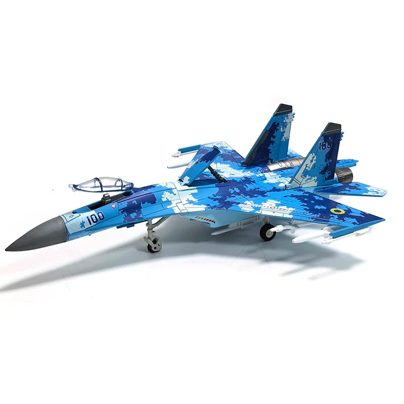 1 Piece DIY Assemble Building Blocks Military Model Collection Toys SU27 SU57S F14 F35 B2 Fighter AH64 Helicopter Ornament Toy
