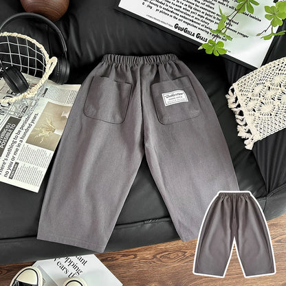 1 Piece Children's Spring Autumn Trousers Boys Girls Straight Pants Casual Trousers