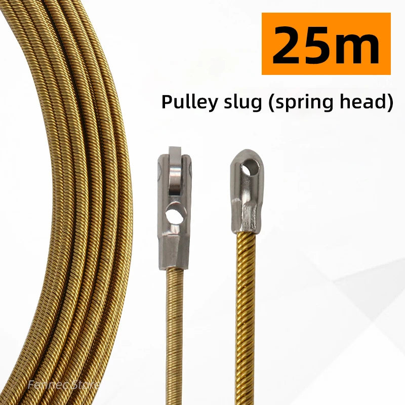 Universal Wire Lead Threading Device Tool 5/10/15/20m Rope Pulling Device for Electricians with Pulley Threading of Cable Wire