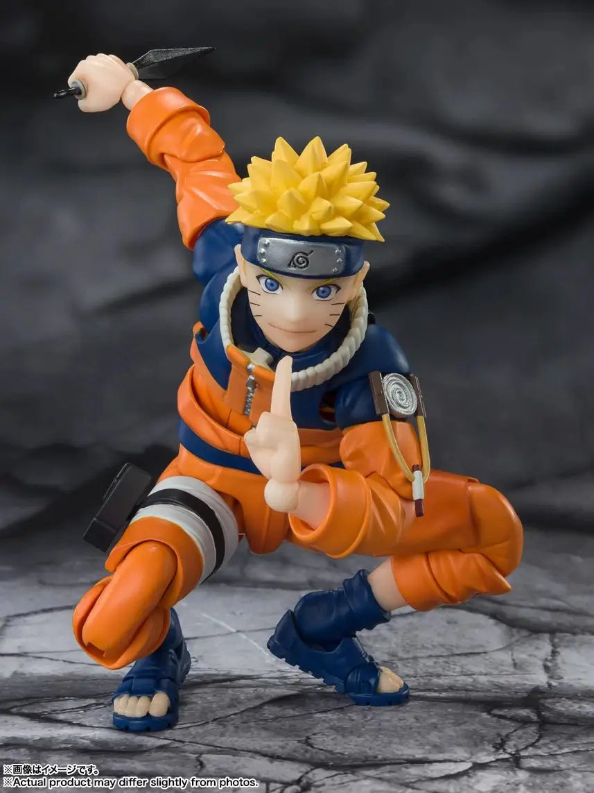 Genuine Bandai Naruto Model Kit SHF Naruto Uzumaki No.1 Most Unpredictable Ninja Anime Action Figure Collection Finished Model