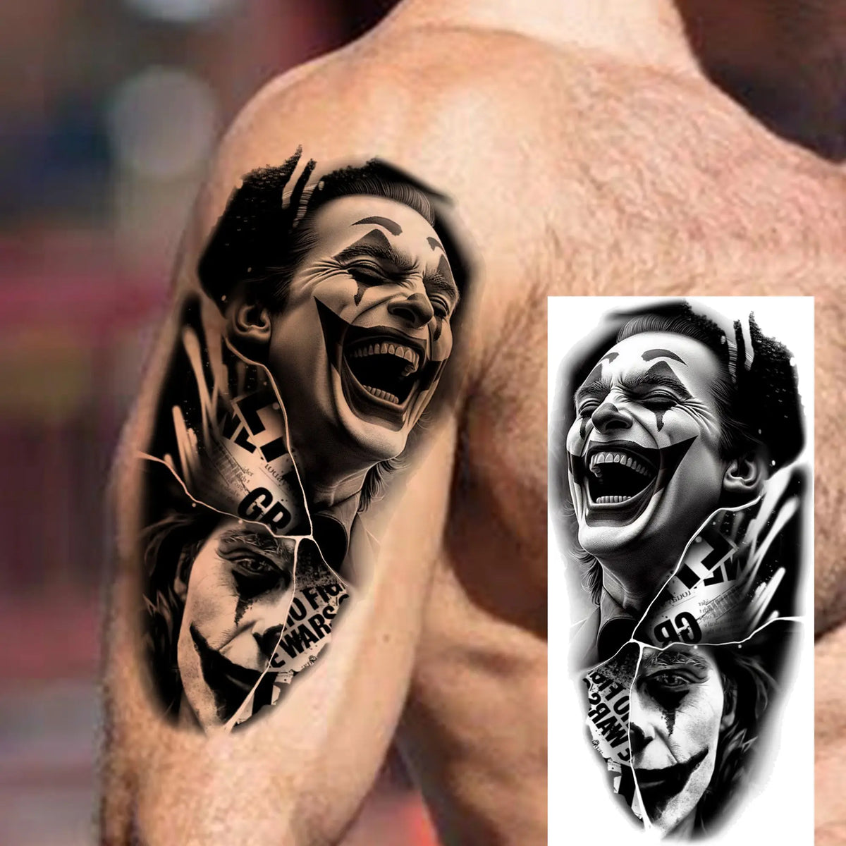 1 Sheets Chicano Prison Gangster Temporary Tattoos For Women Men Adults Fake Tattoo Sticker Water Transfer Self Adhesive Arm Leg