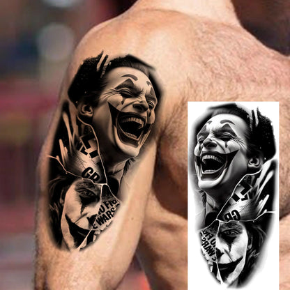 1 Sheets Chicano Prison Gangster Temporary Tattoos For Women Men Adults Fake Tattoo Sticker Water Transfer Self Adhesive Arm Leg