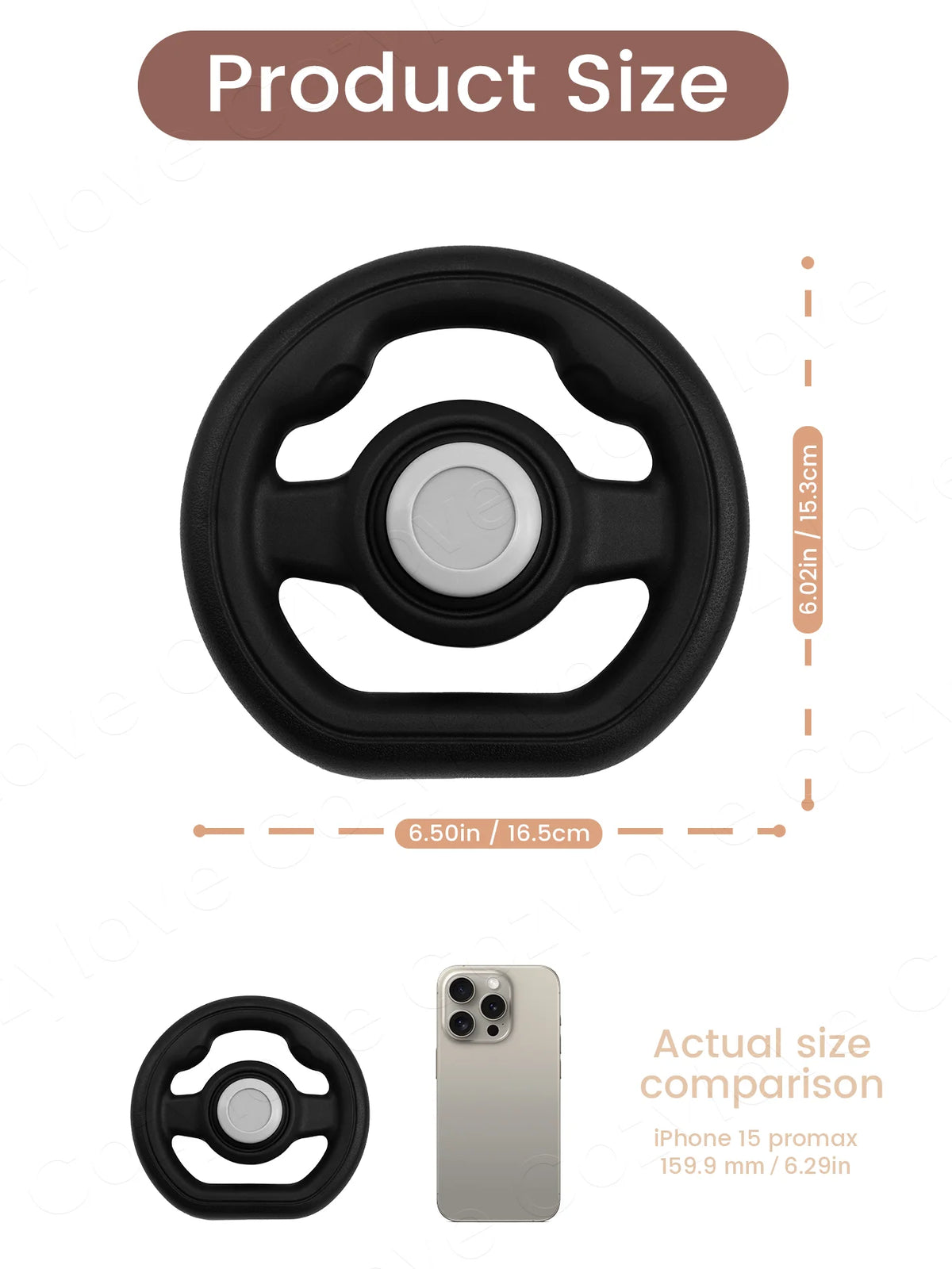 Stroller Steering Wheel Toy | 360° Rotatable Interactive Car Driving Toy for Toddlers, Fits Most Strollers