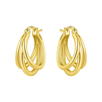 Original 925 Sterling Silver Planet Starlight Earrings Fashion 18K Gold Hoop Earring for Women Piercing Jewelry Aretes Gifts