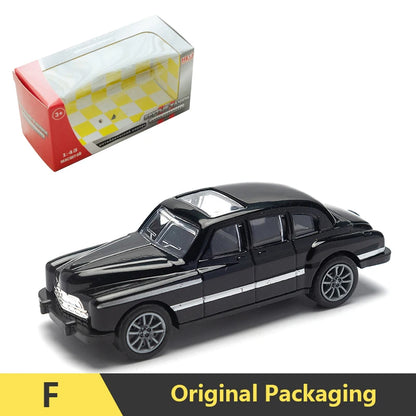 1:43 Alloy Vintage Diecast Car Model Classic Pull Back Car Model Miniature Vehicle Replica For Collection Gift For Kids Adults