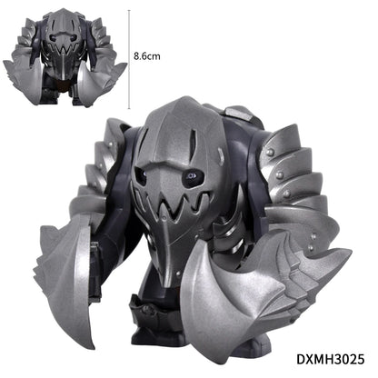 Orc Warrior Block Figures Set, Giant Troll Monster + 20Pcs Armored Soldier Models, Fantasy Army Building Bricks, Detailed Armor