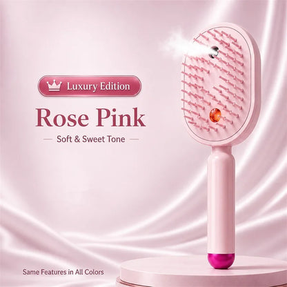 Electric Spray Air Cushion Massage Hair Brush – Anti-Tangle, Smoothing, Scalp Massage, Wet & Dry Use, USB-C Fast Charging