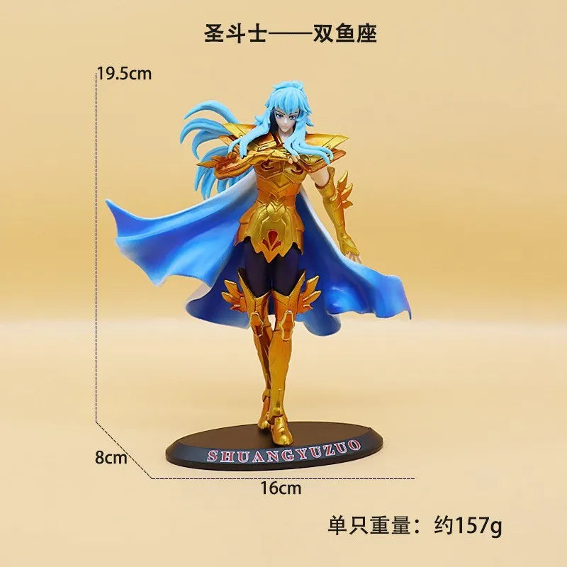 19cm Anime Dark Saint Seiya Figure Phoenix Ikki Hyoga Seiya Shiryu Action Figures Toy PVC Box Figure Collection Decoration