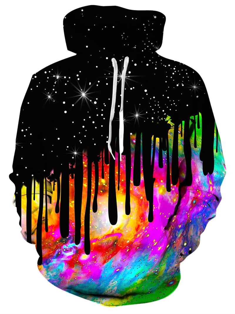 New Printed Unisex Hoodies Novelty Print 3D Patternv Hooded Pullover Sweatshirt With Pocket Hoodie Streetwear Loose Comfortable