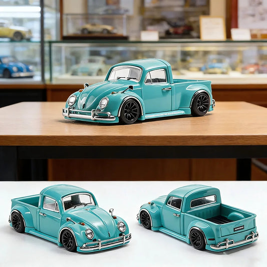 New Model 1:64 Alloy Diecast Pickup Model Car | Classic Vintage Modified Metal Vehicle  Mini Collectible Display