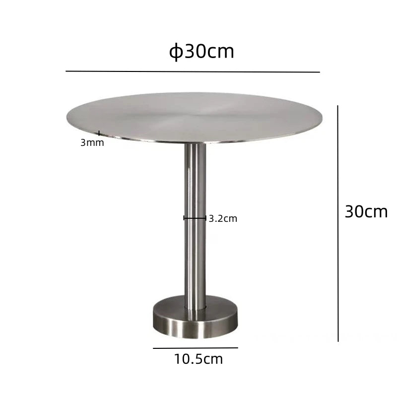Wall Mounted Floating round Table Stainless Steel Space Saving for Small Living Room Bedroom Coffee Shop Dining Table Design