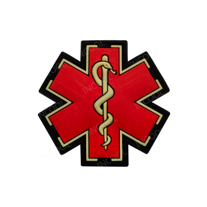 PVC Medic PARAMEDIC Skull Patches Decorative Patches Strip Combat Rubber Chevron IR Reflective Appliqued