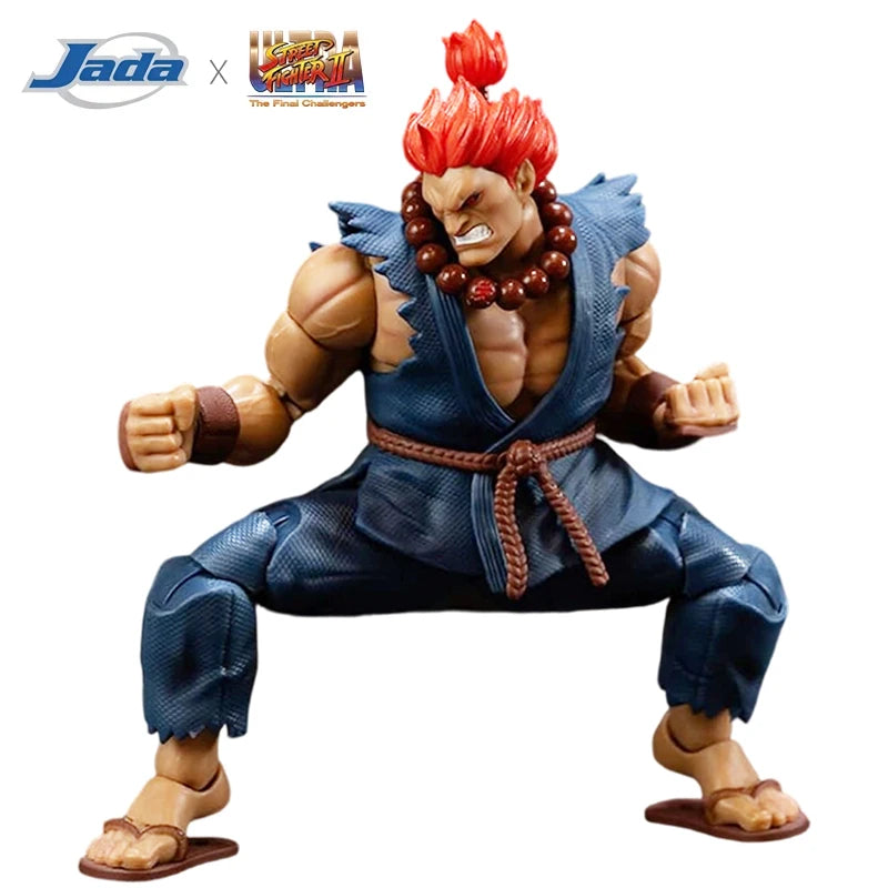 JADA Action Figure Street Fighter Collectible Figures: Akuma Balrog M.Bison Ken Guile Dhalsim ChunLi | Limited Edition ~15-17 CM