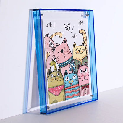 Colours Acrylic Photo Frame Translucent Picture Frame for Wall Hanging,Desktop Bedroom Living Room Study Wall Decoration