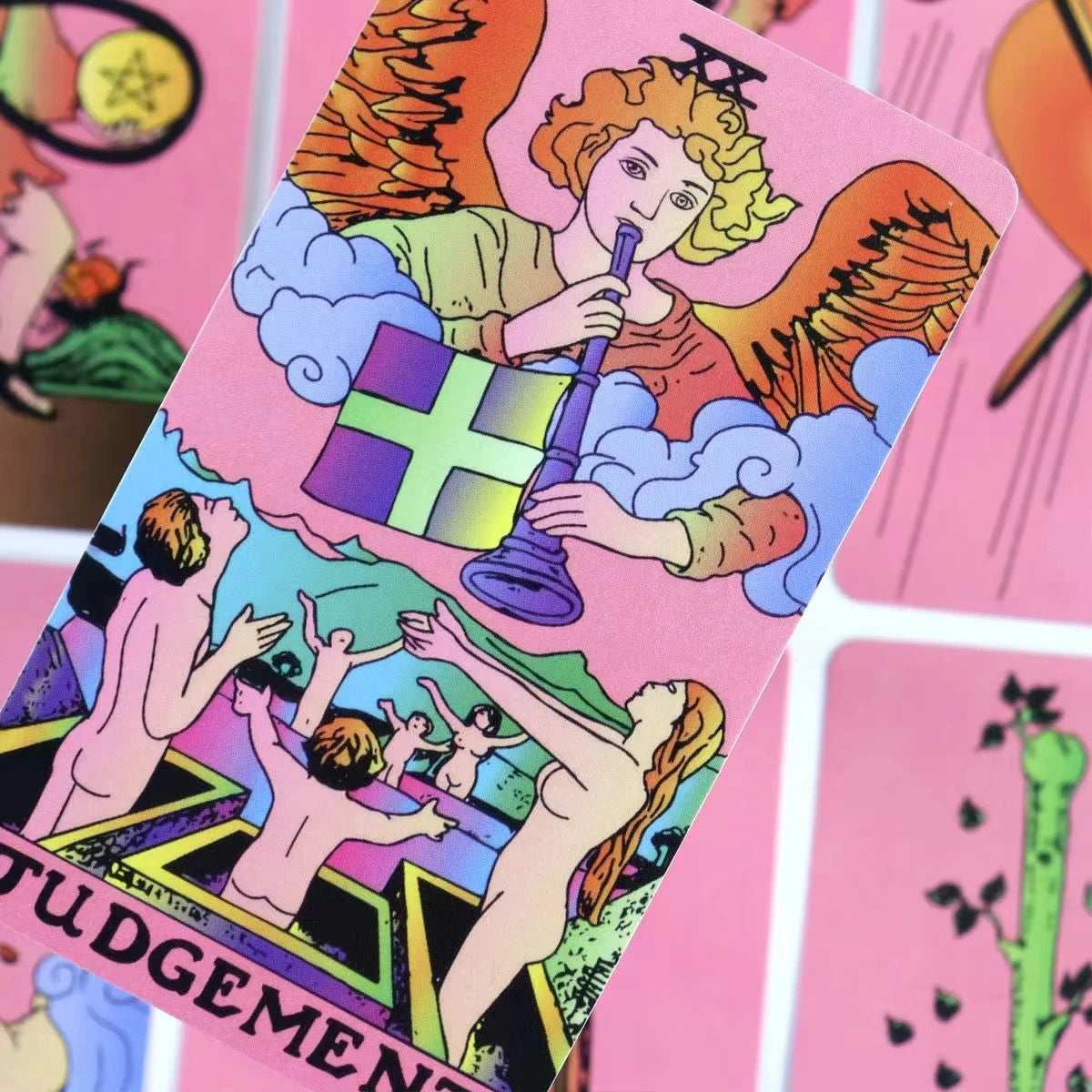 Pink A.E Classic Tarot Decks 78 Cards Divination Personal Use Tarot Deck Full English Version Oracles Deck for Girl Board Game