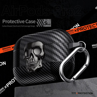 Magnetic Headphone Case with Hook, Durable Protective Cover, Thug Skull Series For Airpods Pro 3 2 1 and Airpods 4