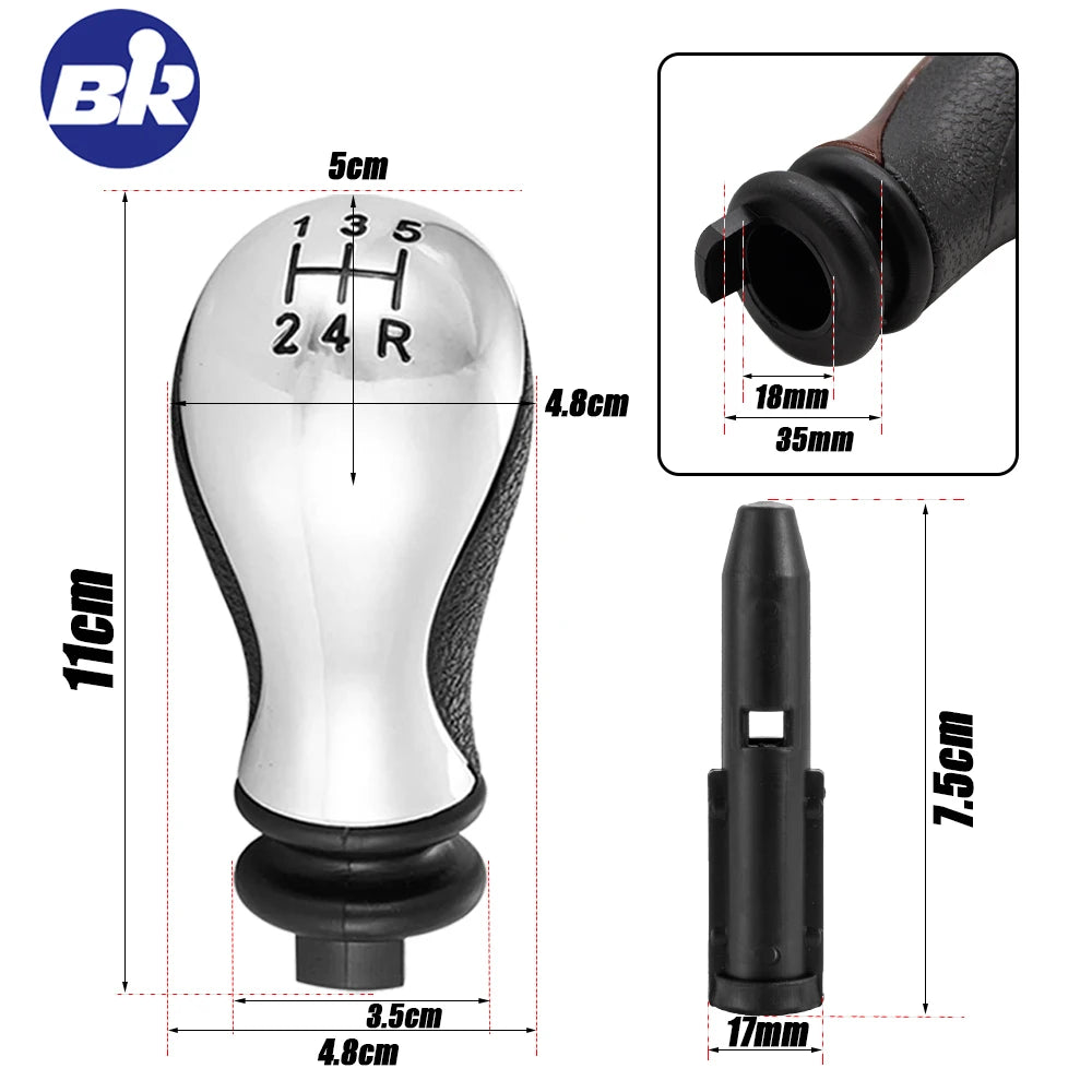 High-quality Gear Shift Knob Lever Shifter Head Replacement Fits For Citroen C5 2001-2008 Xsara Picasso 1999-2008  Interior