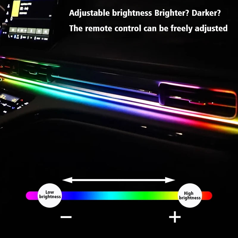 RGB USB Car Interior Decorative Lamps Strips Atmosphere Lamp Skylight Ambient Light App Remote Control Atmosphere Lamp Universal