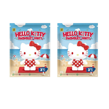 New Hello Kitty Swimsuit Party Series Blind Box Cute Mini Beans Doll Car Dashboard Figurine Ornament Surprise Box Birthday Gift
