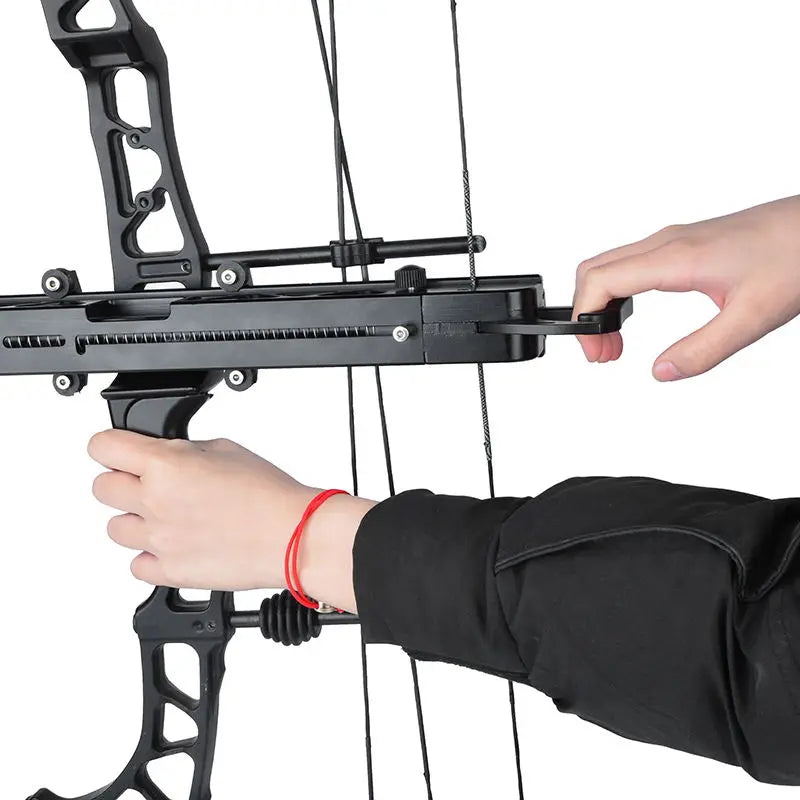 Powerful Compound Bow Metal Shooting Catapult Continuous Fire Magazine Steel Ball  for Right Hand  Single String Bow