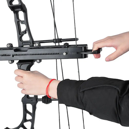Powerful Compound Bow Metal Shooting Catapult Continuous Fire Magazine Steel Ball  for Right Hand  Single String Bow