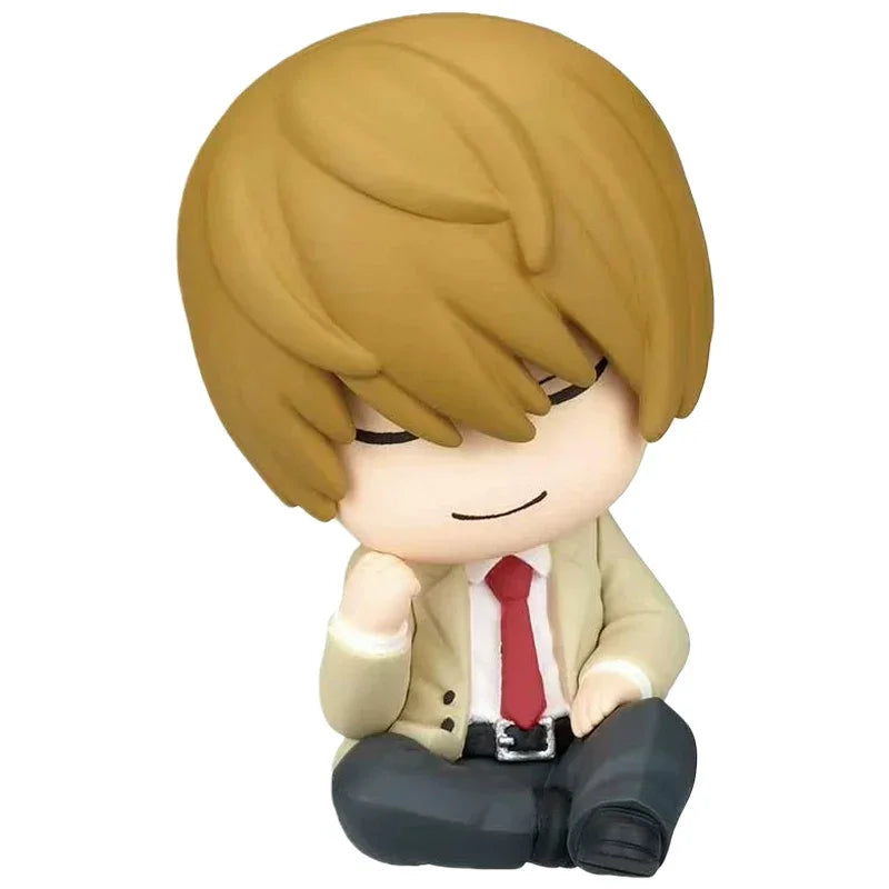 Death Note Sleeping Mini Figures 4pcs/Set L Misa Amane Light Yagami Ryuk Cute Anime Figurine Ornament Car Decor Capsule Toy Gift