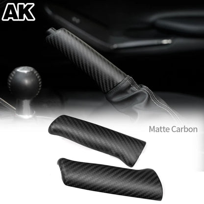 Real Carbon Car Gear Shift Handbrake Knob Trim Car Accessories For Mazda MX-5 Miata ND RF Fiat Abarth 124 Spider 2016-2024