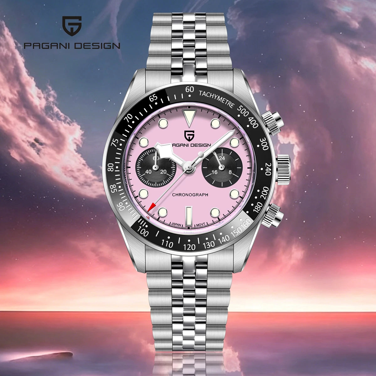 New Pink Panda Men's Watches PAGANI DESIGN Luxury Quartz Chronograph Waterproof AR Sapphire Mirror Watch For Men Luminous 2026