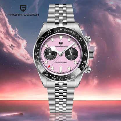 New Pink Panda Men's Watches PAGANI DESIGN Luxury Quartz Chronograph Waterproof AR Sapphire Mirror Watch For Men Luminous 2026