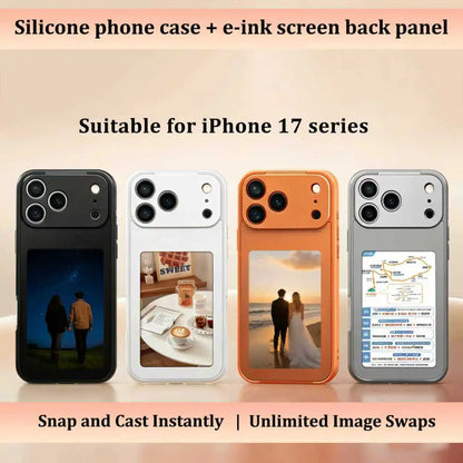 NFC E-ink Phone Case Photos HD Display Wireless Transmission DIY Screen For iPhone 17/17Pro/17Promax Wireless Image Transmission