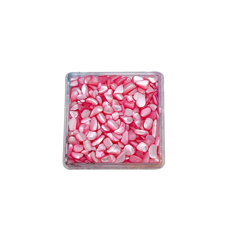 1 Box 3D Nail Art Decoration Material Shell Jade Stone Pearly Luster Irregular Nails Accessory Parts Manicure Decor Supplies