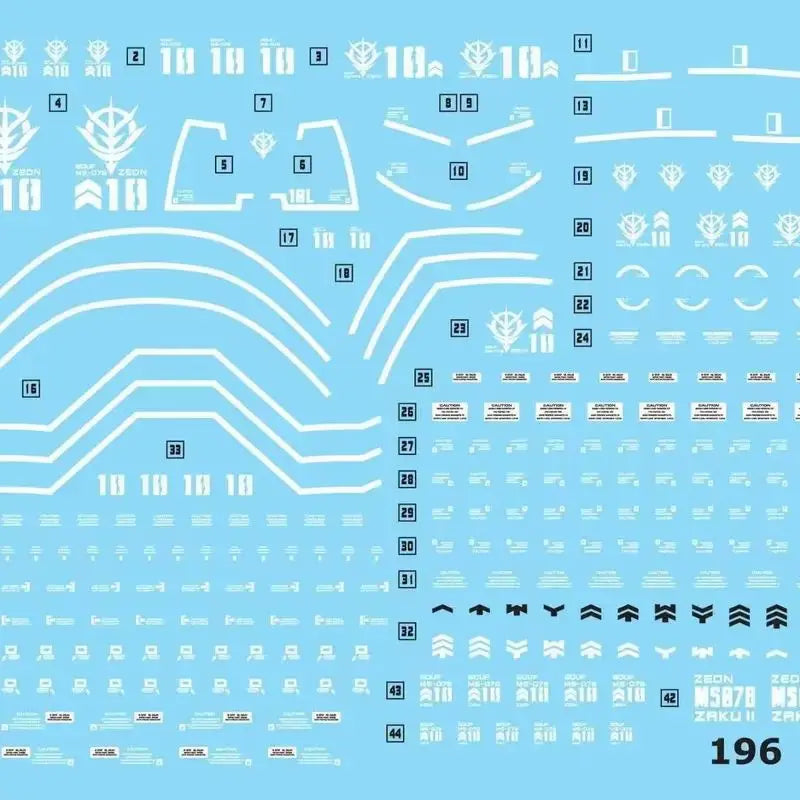 STAR Gouf MS-07B Mech Assembly Model Kit Action Figure Boy Toy Collectible Desktop Ornament Doll With Stand Water Slide Decals